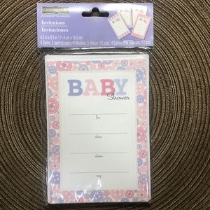 Celebrate It Baby Shower Invitations Baby Girl Pink